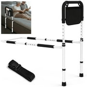 KEKOY Bed Rails for Elderly Adults Safety with Leg Adjustable, Bed Cane for Seniors with Free Storage Bag and Fixing Strap